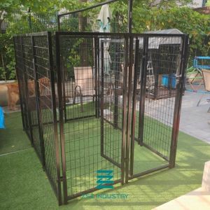 Buy cheap Commercial Black Kennel Welded Wire Mesh Fence Panels Customized With 40 X 40 Mm Frame from wholesalers