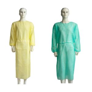 Fluid Resistant Non Woven Isolation Gown With Elastic Cuff