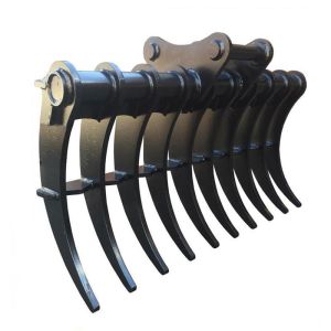 Q460 Excavator Brush Rake Bucket Landscape Root Rake Grapple