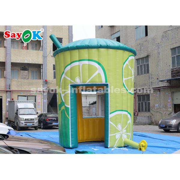 Inflatable Outdoor ROHS Inflatable Air Tent , 5m Inflatable Lemonade Concession Stand Booth With Air Blower For Business
