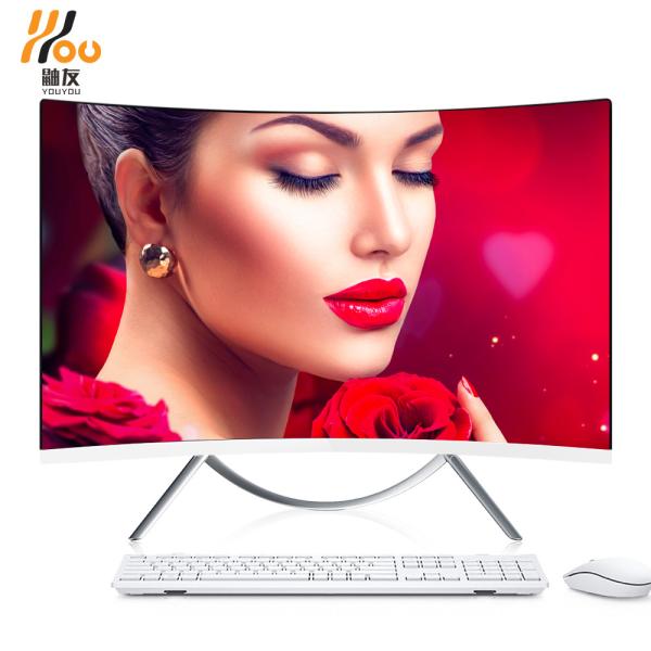 Buy cheap 27 Inch Curved hd Screen 1920*1080 core i5 i7 ram 8g 16g ssd 240g 480g all in one computer from wholesalers