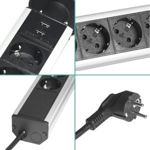 Tower Power Retractable Pop Up Desk Socket Electrical Outlet Residential