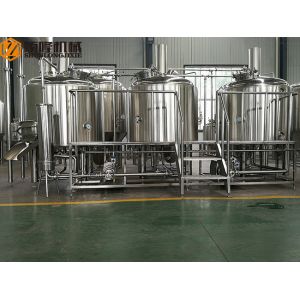 Buy cheap Three Vessels Brewhouse Equipment , 20HL Craft Brew House With Double Stage Cooling System from wholesalers