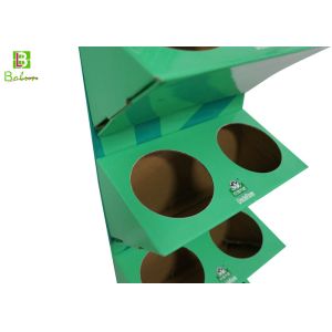 Buy cheap POP Foldable Cardboard Display Holder Green Hanging For Coffee from wholesalers