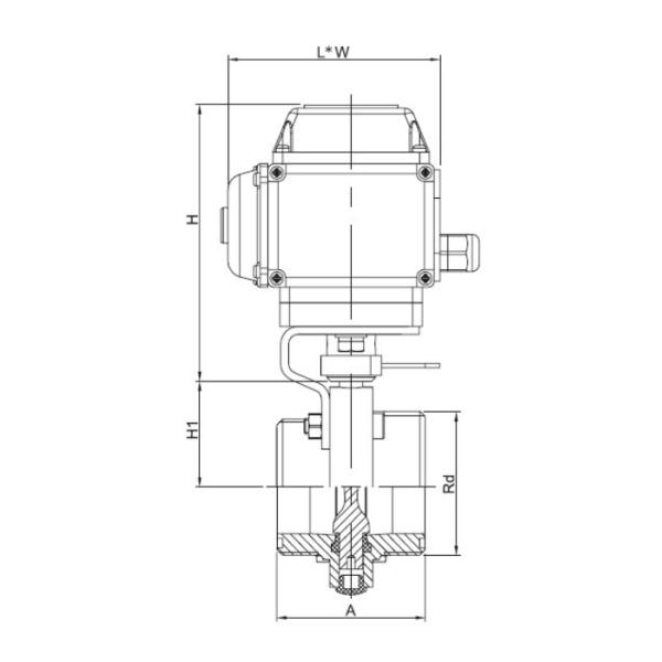 Electric Actuated Threaded Butterfly Valve -SMS Series