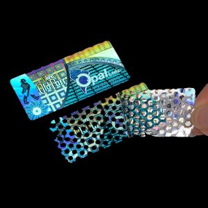 Custom Plastic Anti Counterfeit Label Tamper Evident Security Holographic