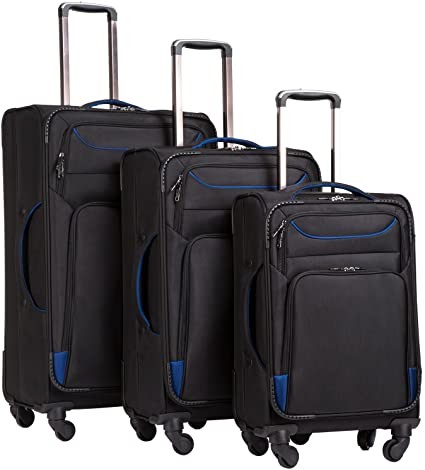 Quality Combination Lock Spinner Softshell Trolley Suitcase Set for sale