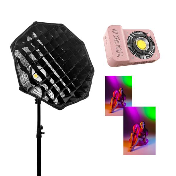 2700-7500K cob led video light 60W Handheld Studio video camera 12 lighting