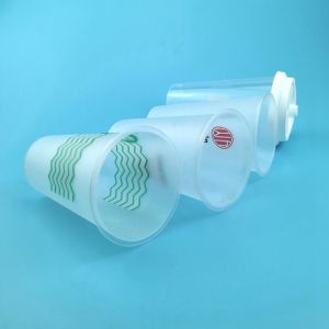 Buy cheap 350ml Milkshake Disposable Bubble Tea Cups Cylinder Shape from wholesalers