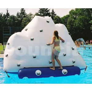 2 Sides Climbing Inflatable Floating Iceberg For Hotel Or Family Pool