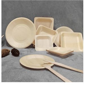 Buy cheap Square Wooden Biodegradable Disposable Tableware Compostable For Wedding from wholesalers