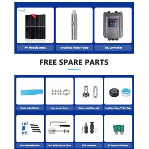 Buy cheap High quality borehole submersible deep well swimming pool pumping machine solar power water pump from wholesalers