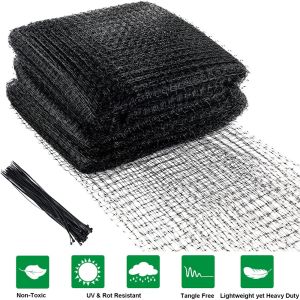 8-100GSM Black PP Plastic Stretch Anti-Bird Netting for Chicken Farm Fence and