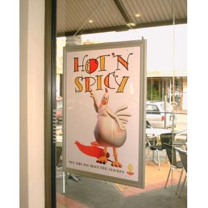 China Hanging style led illuminated aluminum photo frame on sale