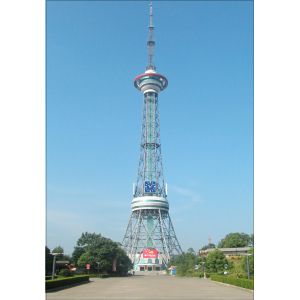 Buy cheap GSM Mobile Microwave Signal Iron Lattice Steel Towers Telecom Broadcasting from wholesalers