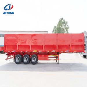 Buy cheap 60T 3-Axle Side Wall Grain Trailer with Mechanical/Air Suspension from wholesalers