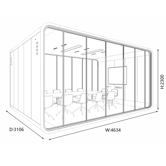 Buy cheap XXXXL Extra Large 8-12 Person Soundproof Cabin With Superior Acoustics from wholesalers