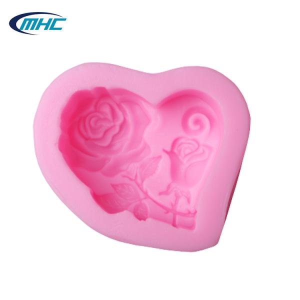 Silicone Baking Utensils Eco-Friendly Sustainable 3d Rose Flowers Shape Fondant Silicone Mold