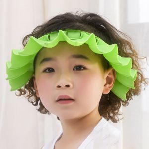 China Bathing PE 24 Inch Baby Shower Hat With Ear Protection on sale