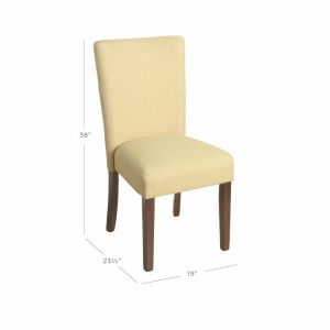 Buy cheap Classic Fabric Dining Room Chairs Upholstered Accent Yellow Easy To Clean from wholesalers
