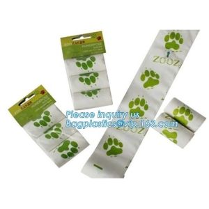 Eco Friendly Dog Waste Pet Poop Bags Refill Rolls With Dipenser, Bone Shape