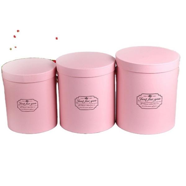 Quality Luxury Custom Made Round Cardboard Boxes for Roses Packaging Accepting Custom Orders for sale