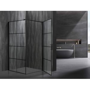 Buy cheap Stylish Square Shower Enclosures With Printing Glass And Black Frame from wholesalers