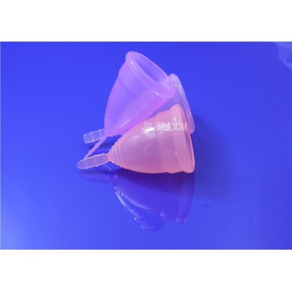 Quality Lavender Pink Silicone Menstrual Cup Flexible Preventing Leaks Simple Use for sale