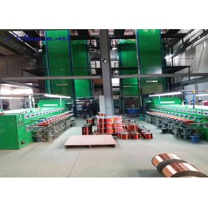 Double Furnace Super Enamelled Copper Wire Machine With Heated Air Circulation