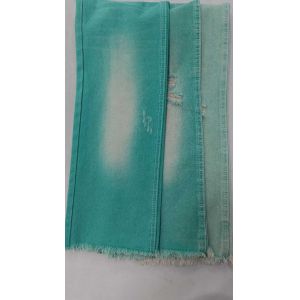 10.6oz Left Twill Apple Green 10x7 No elastic Denim fabric JSD3023FG for