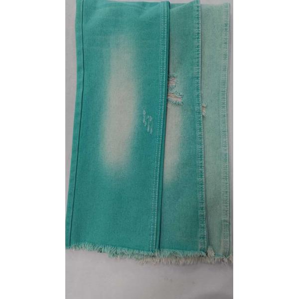 10.6oz Left Twill Apple Green 10x7 No elastic Denim fabric JSD3023FG for wholesale denim