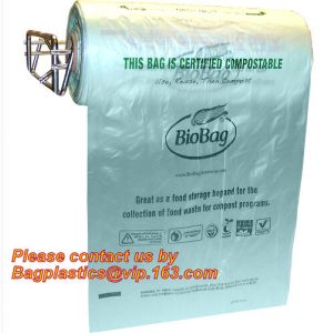 Buy cheap OEM/ODM accepted printed compostable die cut plastic trash bags, EN13432 BPI OK Home ASTM D6400 certified cheap price from wholesalers