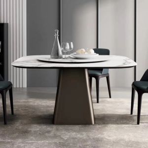 Buy cheap Modern ceramic marble top dining table with chair , marble dining table foshan manufacturers from wholesalers