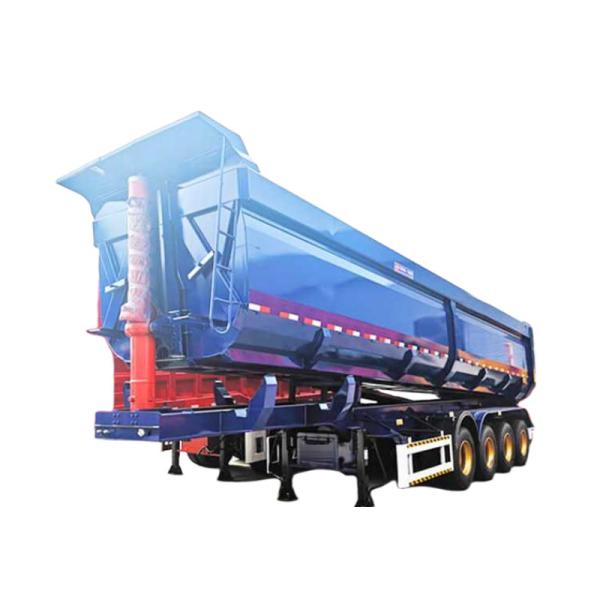 Quality 4 Axles Payload 80T Tipper Semi Trailer Truck 11700x2500x3800mm for sale