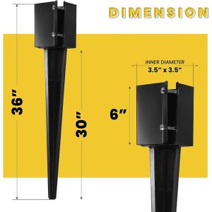Buy cheap 4x4 Post Base Brackets Ideal for Mailbox Deck and Gazebo Posts Customizable Appearance from wholesalers