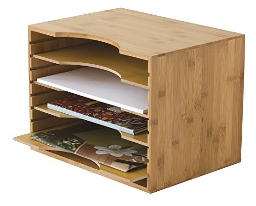 Buy cheap bamboo function desk organizer file tray product