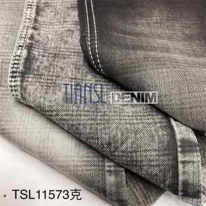 Stretch Knitted Dobby Denim Fabric In Bulk 11 oz