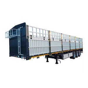 Buy cheap CIMC 3 axle 12500*2500*3800mm 60T side wall 1800mm or customized Heavy duty mechanical spring suspension Fence Semi Trailer from wholesalers