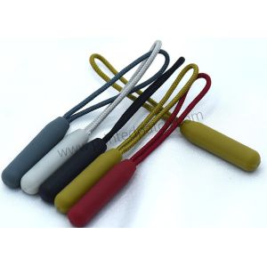 Buy cheap OEM TPU 4 Colorways Plastic Zipper Puller 56*8mm Rubber Puller from wholesalers