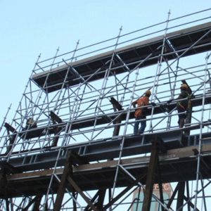 Buy cheap Leader Aluminum Modular Scaffold Tower 2-40m Height Ringlock Stair Scaffold Tower With Ladder from wholesalers
