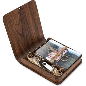 Customized Keepsake Boxes with Lids | Rustic Wooden Card Box & Storage Box for