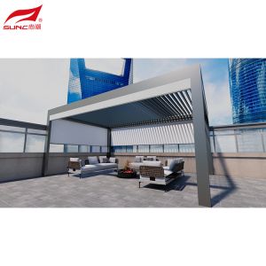Buy cheap Modern Motorized Pergola Aluminum Freestanding Installation Adjustable Louver Roof from wholesalers