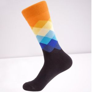 Buy cheap Customized Trendy Mens Cotton Socks Jacquard Logo Soft And Comfortable from wholesalers