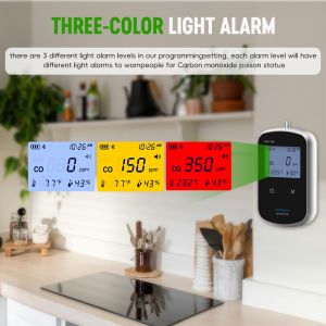 Smart WiFi Portable Carbon Monoxide Detector & Alarm - 2.4GHz WiFi/App Control,