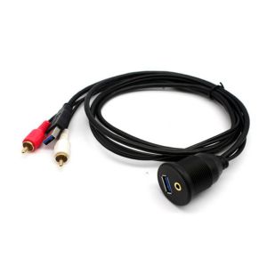 Buy cheap Waterproof Panel Aux Extension Cable USB 3.0 A Male And 3 RCA Male Connector from wholesalers