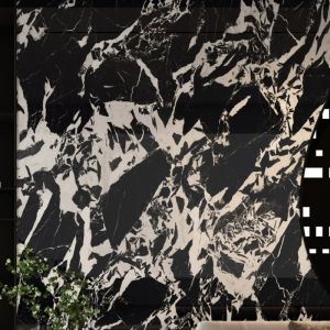 Gleaming Black Porcelain Slabs Scratch Resistant and Polished Elegance