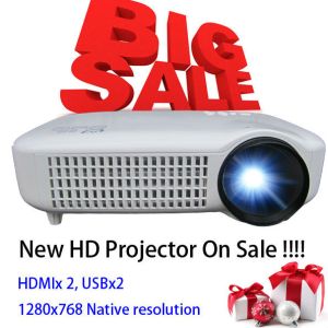 Buy cheap Newest 2015 White Color Video LCD Home Theater Projector With HDMI USB Proyector Beamer from wholesalers