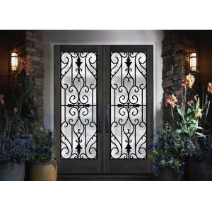 Buy cheap Traditional Custom Spray Coating Wrought Iron Glass With Hot Dipfabricated from wholesalers