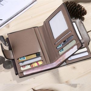 Buy cheap Men's 2023 Custom Logo Multi-card Short Wallet with Zipper and Anti-Theft Design from wholesalers