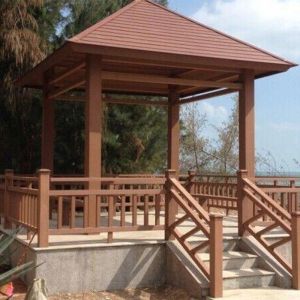 Buy cheap Anti UV WPC Gazebo Rotproof Outdoor WPC Pavilion lightweight product